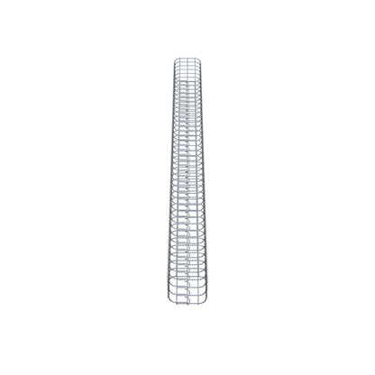 Colonna rettangolare in gabbione zincato a caldo, 17 cm x 17 cm, altezza 200 cm, MW 5 cm x 5 cm