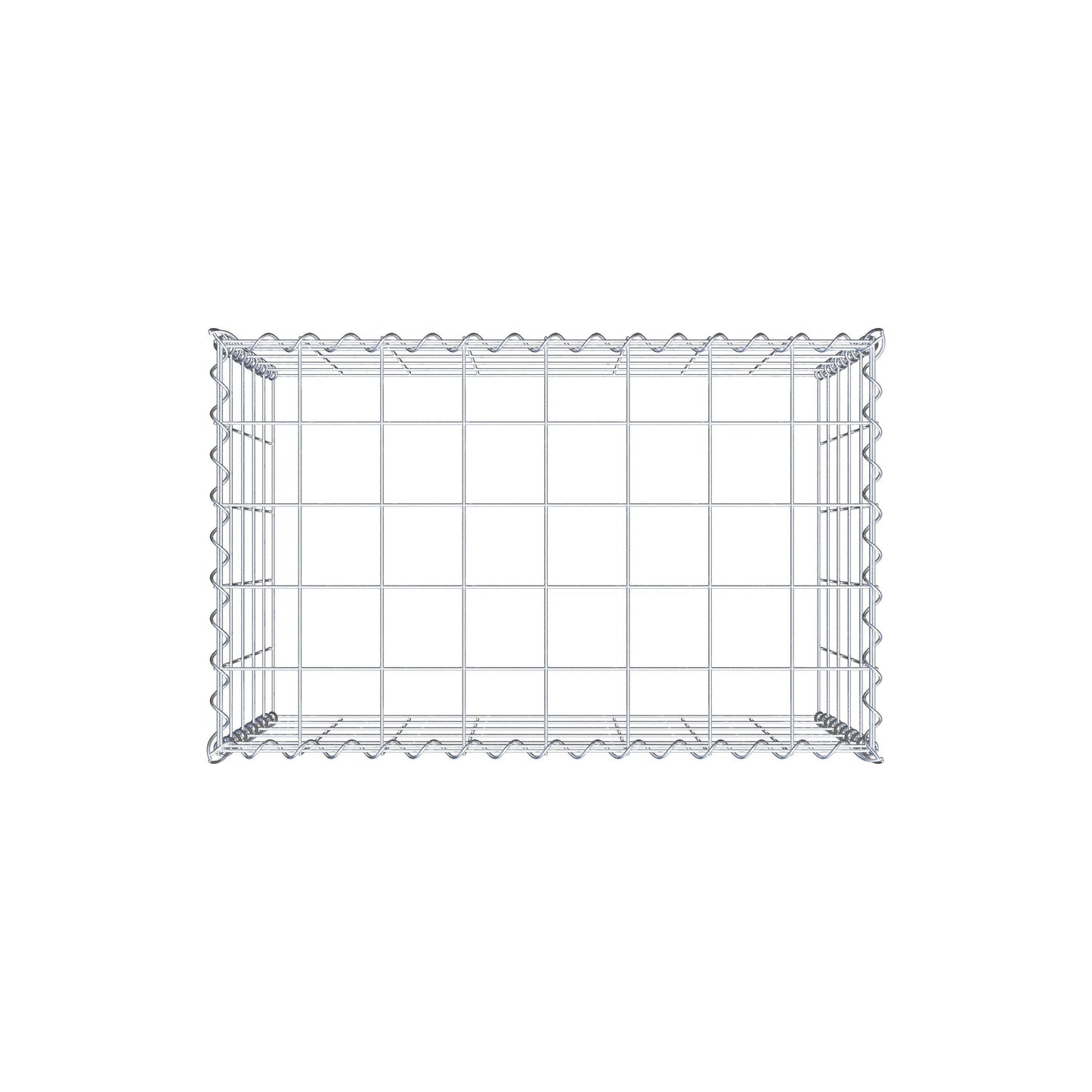 Aangegroeide schanskorf type 3 80 cm x 50 cm x 50 cm (L x H x D), maaswijdte 10 cm x 10 cm, spiraal