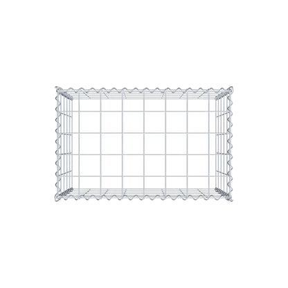 Aangegroeide schanskorf type 3 80 cm x 50 cm x 50 cm (L x H x D), maaswijdte 10 cm x 10 cm, spiraal