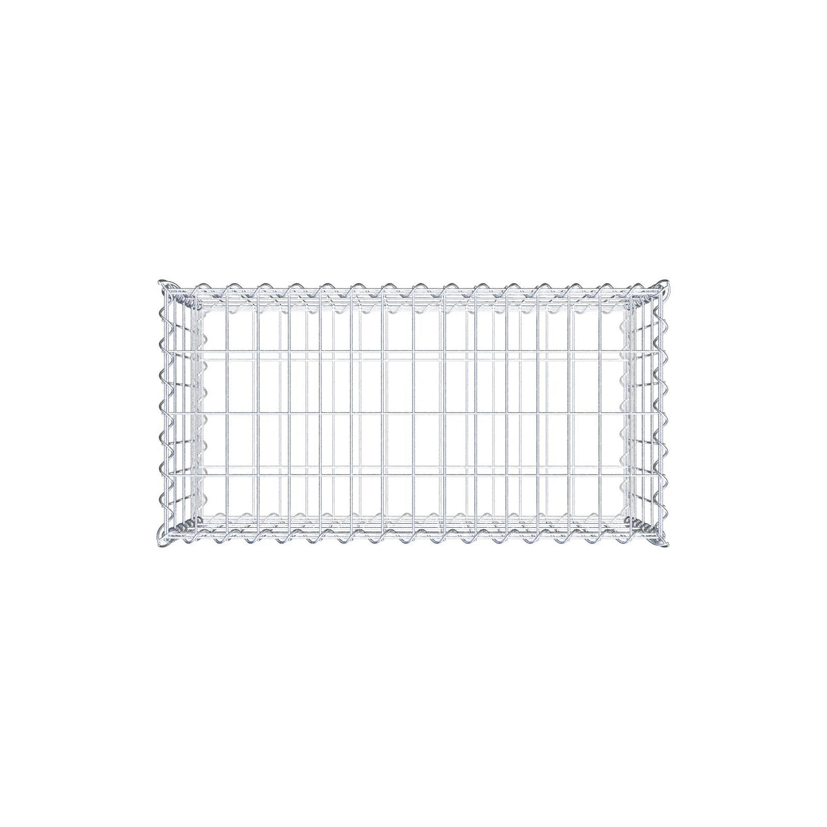 Gabbione 80 cm x 40 cm x 40 cm (L x H x P), maglia 5 cm x 10 cm, spirale