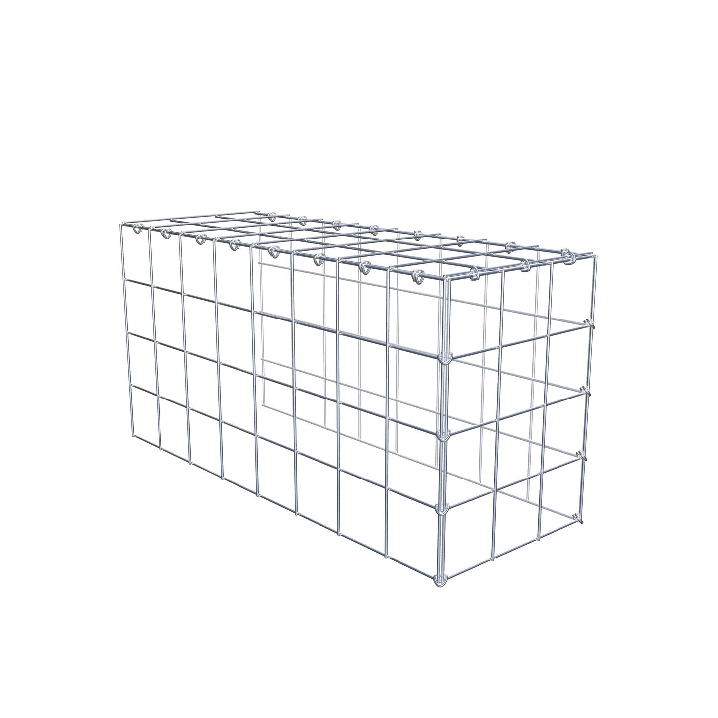Extra gabion typ 4 80 cm x 40 cm x 30 cm (L x H x D), maskstorlek 10 cm x 10 cm, C-ring