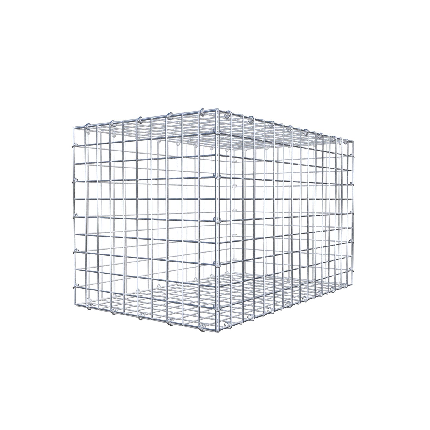 Gavión 80 cm x 50 cm x 50 cm (L x A x P), luz de malla 5 cm x 5 cm, anillo en C