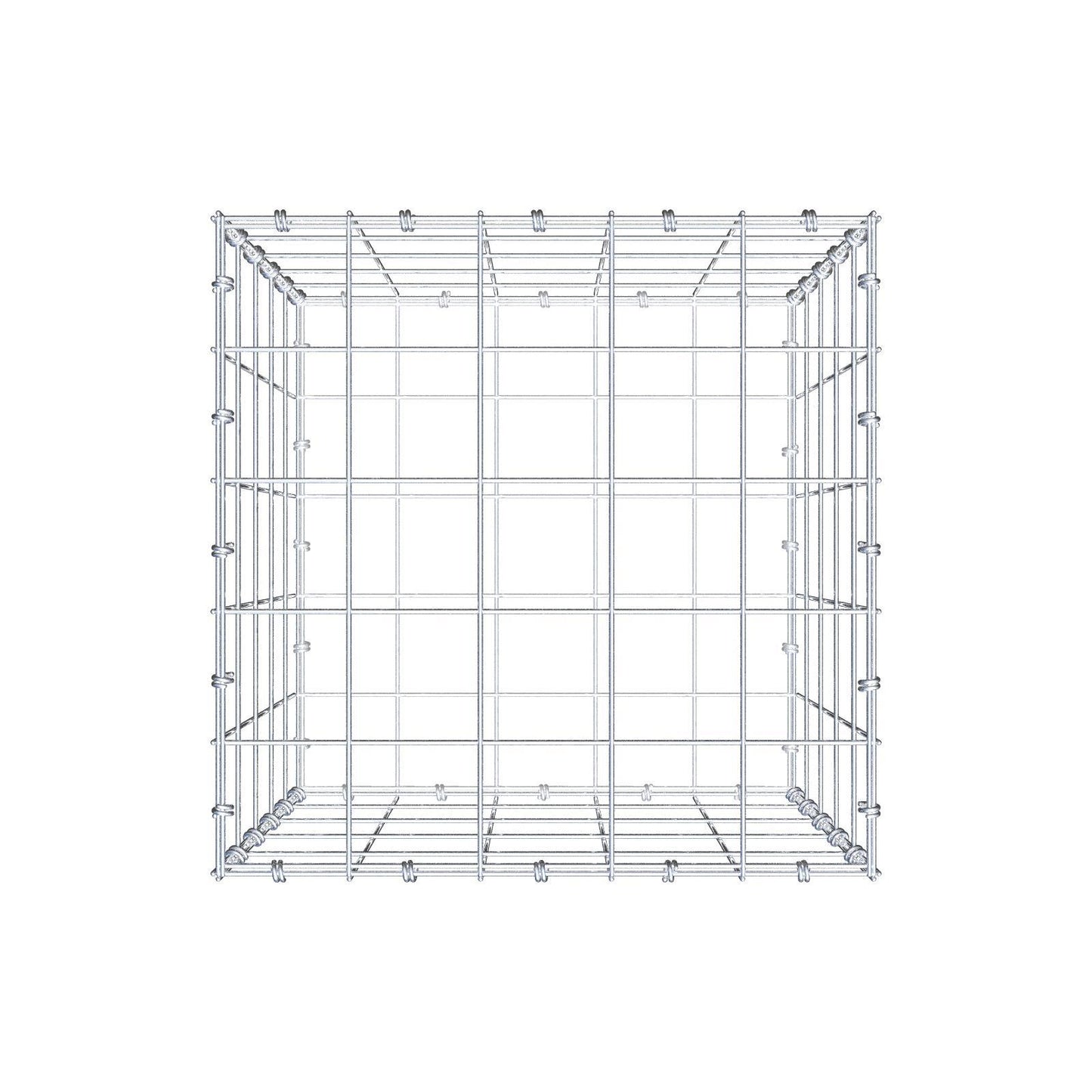 Schanskorf 50 cm x 50 cm x 50 cm (L x H x D), maaswijdte 10 x 10 cm, spiraalring