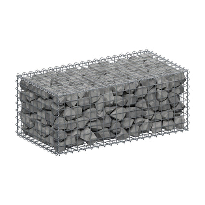 Gabion 100 cm x 40 cm x 50 cm (L x H x D), maskestørrelse 5 cm x 5 cm, spiral