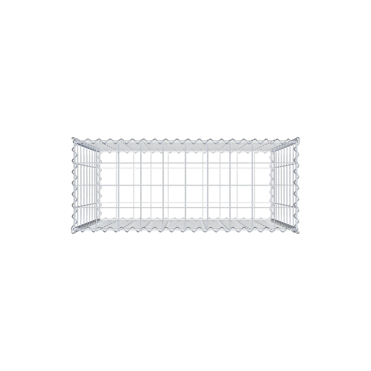 Gabbione 100 cm x 90 cm x 40 cm (L x H x P), maglia 10 cm x 10 cm, spirale
