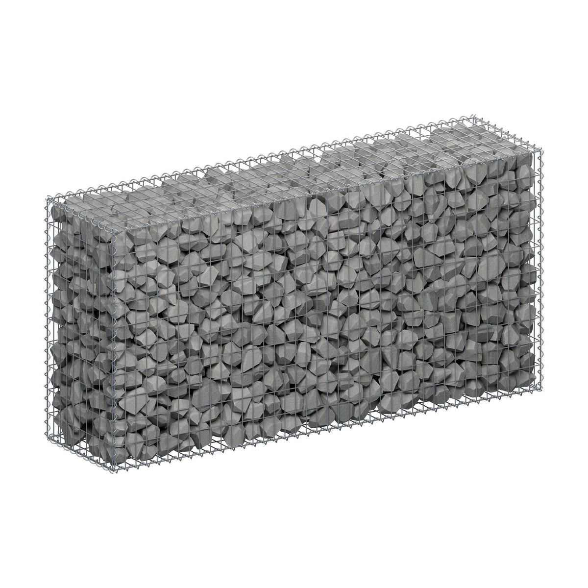 Gabion 200 cm x 100 cm x 50 cm (L x H x P), mailles 5 cm x 10 cm, spirale