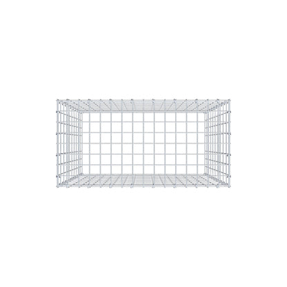Typ 3 påbyggnadsgabion 100 cm x 80 cm x 40 cm (L x H x D), maskstorlek 5 cm x 10 cm, C-ring