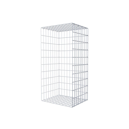 Opzetpaal type 2 100 cm x 40 cm x 50 cm, maaswijdte 5 cm x 10 cm, C-ring