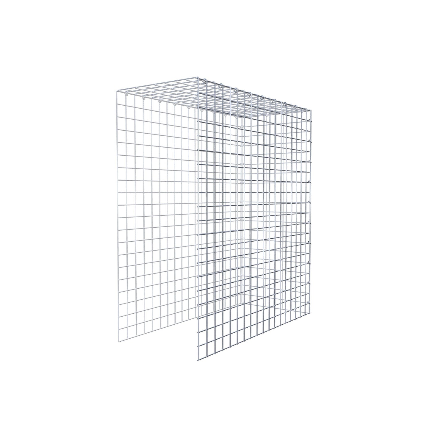 Gavión adicional tipo 4 100 cm x 90 cm x 40 cm (L x A x P), malla 5 cm x 5 cm, anillo en C