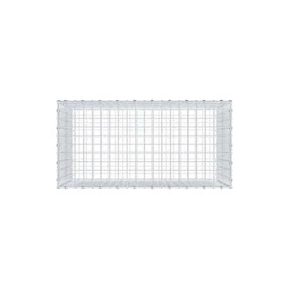 Gabion 100 cm x 60 cm x 50 cm (L x H x D), maskestørrelse 5 x 5 cm, spiralring