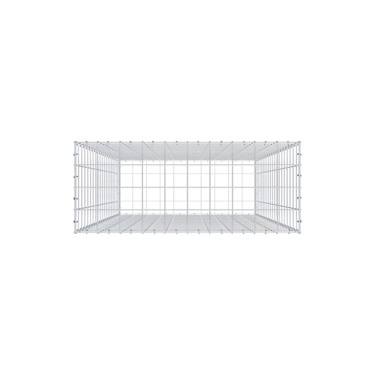 Schanskorf 200 cm x 100 cm x 40 cm (L x H x D), maaswijdte 10 cm x 10 cm, C-ring