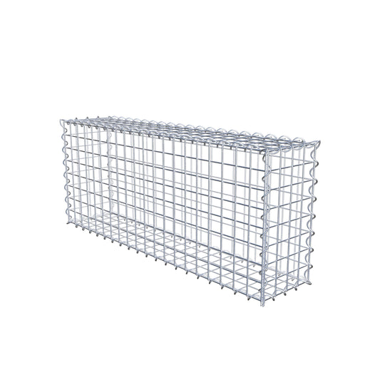 Gabbione 100 cm x 40 cm x 20 cm (L x H x P), maglia 5 cm x 5 cm, spirale