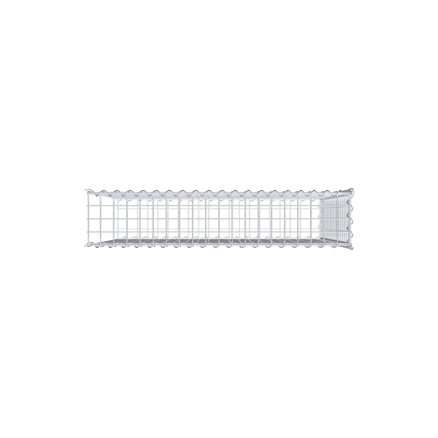 Gabion rapporté type 2 100 cm x 90 cm x 20 cm (L x H x P), mailles 5 cm x 5 cm, spirale