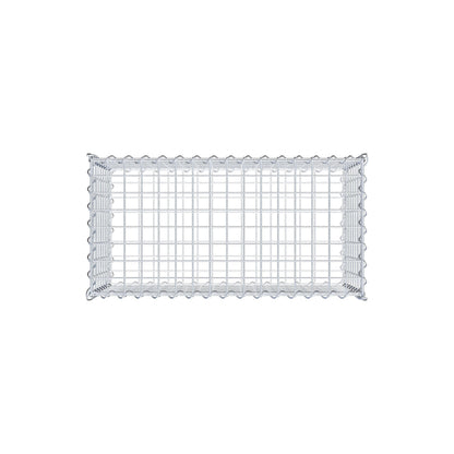 Schanskorf 80 cm x 40 cm x 40 cm (L x H x D), maaswijdte 5 cm x 5 cm, spiraalvormig