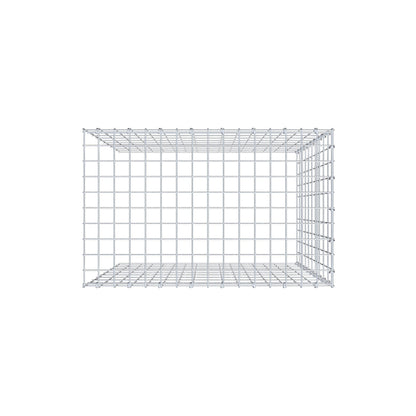 Monteret gabion type 4 100 cm x 80 cm x 50 cm (L x H x D), maskestørrelse 5 cm x 10 cm, C-ring
