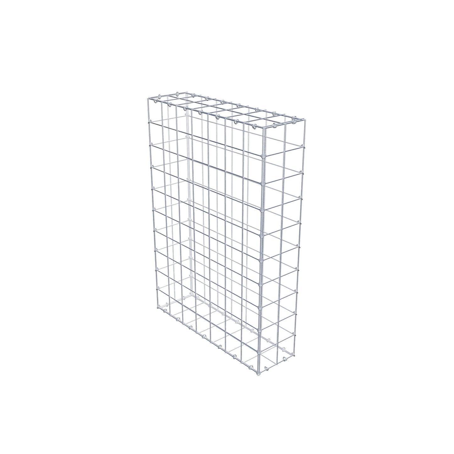 Gabion 100 cm x 70 cm x 20 cm (L x H x P), maille 10 cm x 10 cm, anneau en C