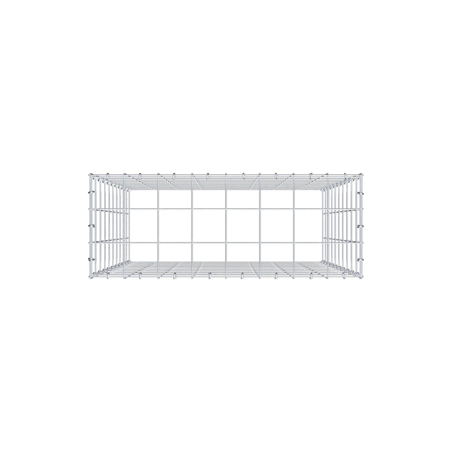 Anbaugabione Typ 3 100 cm x 80 cm x 30 cm (L x H x T), Maschenweite 10 cm x 10 cm, C-Ring