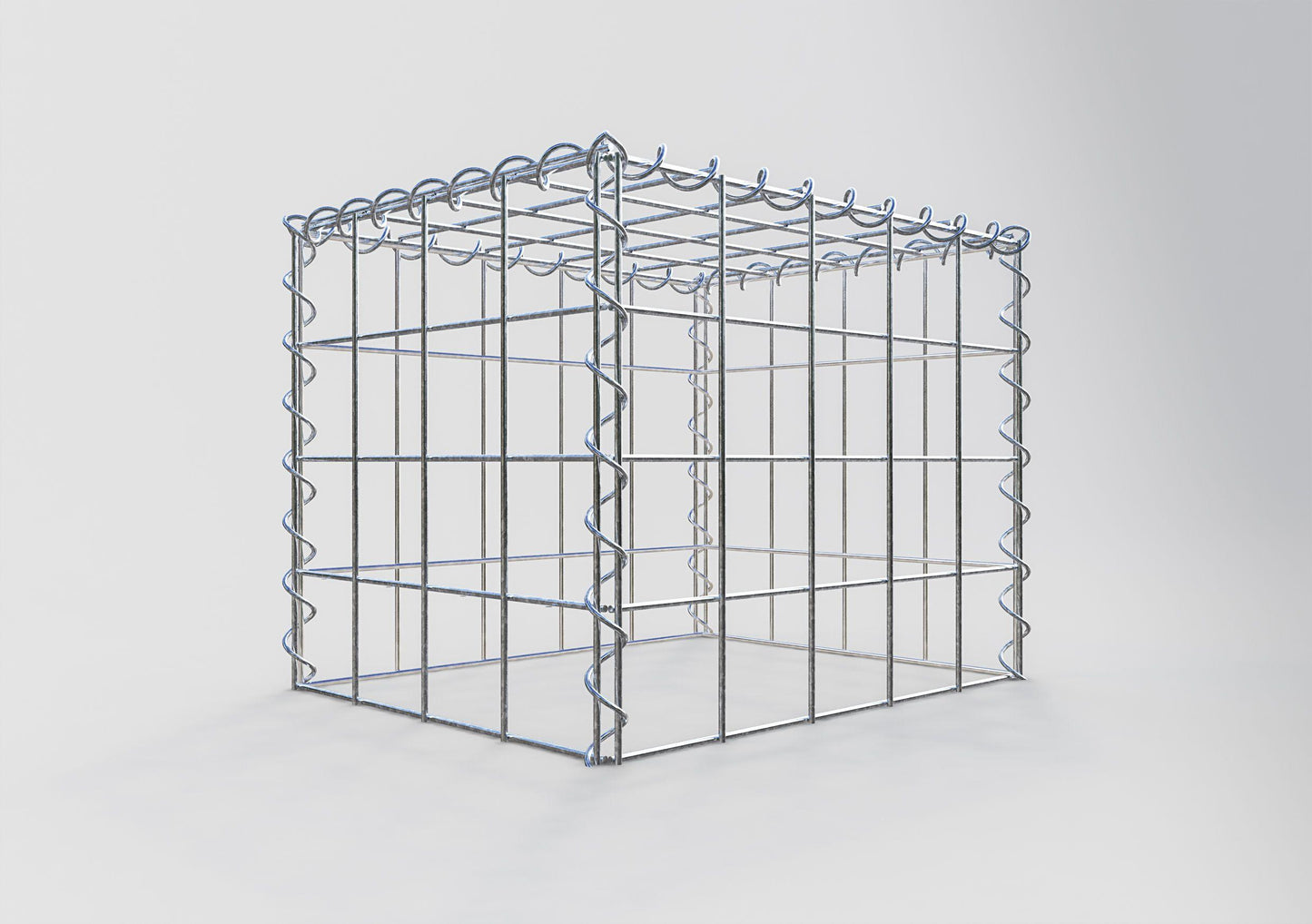 Gabion rapporté type 3 50 cm x 40 cm x 40 cm (L x H x P), mailles 10 cm x 10 cm, spirale