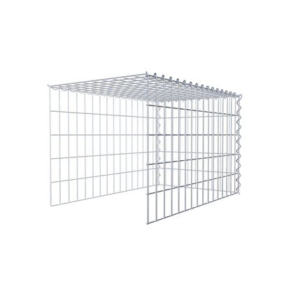 Fourche rapportée type 4 80 cm x 50 cm x 50 cm (L x H x P), mailles 5 cm x 10 cm, spirale