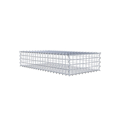 Gabbione 100 cm x 20 cm x 50 cm (L x H x P), maglia 5 cm x 5 cm, spirale