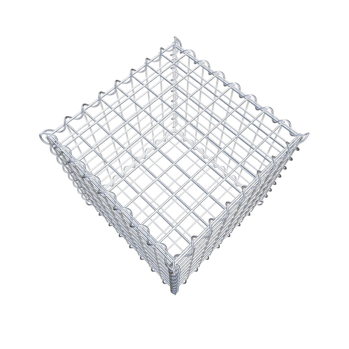 Gabbione 40 cm x 40 cm x 40 cm (L x H x P), maglia 5 cm x 5 cm, spirale