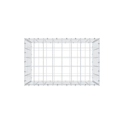 Gabion 80 cm x 50 cm x 50 cm (L x H x D), maskestørrelse 10 x 10 cm, spiralring