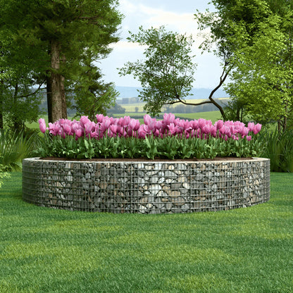 Rond verhoogd bed, buitendiameter 502 cm, hoogte 50 cm, maaswijdte 5 x 10 cm, wanddikte 15 cm