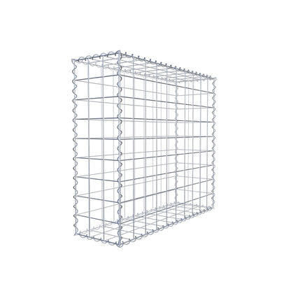 Schanskorf 100 cm x 90 cm x 30 cm (L x H x D), maaswijdte 10 cm x 10 cm, spiraal