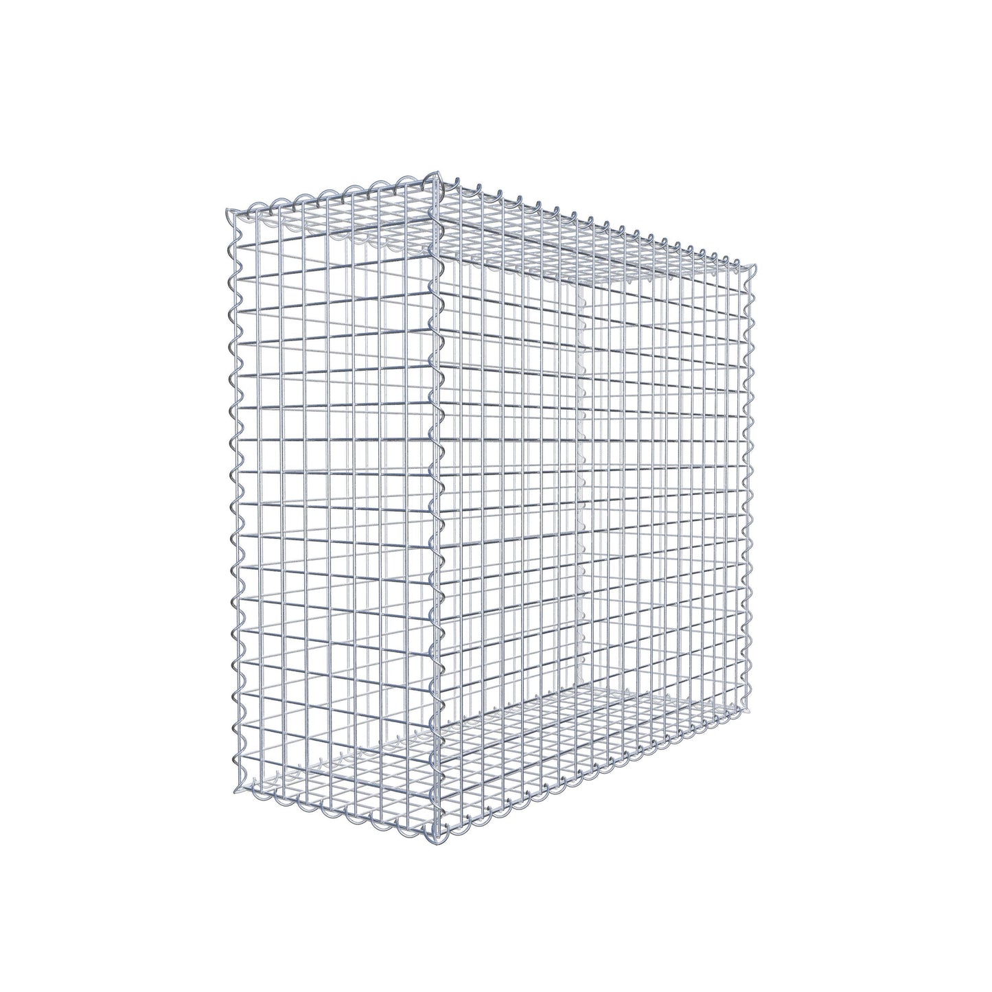Schanskorf 100 cm x 90 cm x 40 cm (L x H x D), maaswijdte 5 cm x 5 cm, spiraalvormig