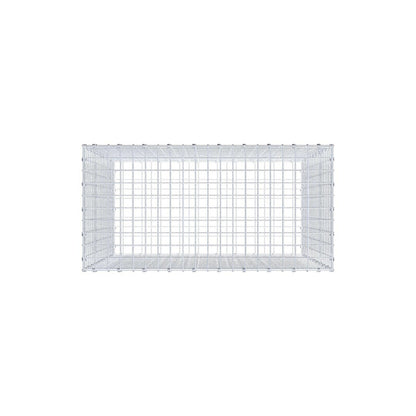 Schanskorf 100 cm x 100 cm x 50 cm (L x H x D), maaswijdte 5 x 5 cm, spiraalring