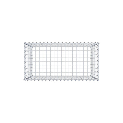 Anbaugabione Typ 3 100 cm x 90 cm x 50 cm (L x H x T), Maschenweite 5 cm x 10 cm, Spirale