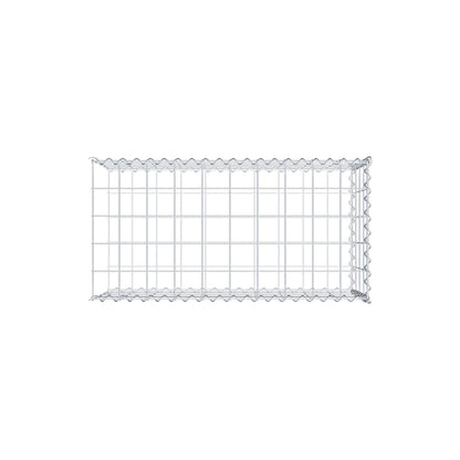 Opvokset gabion type 2 100 cm x 40 cm x 50 cm (L x H x D), maskestørrelse 10 cm x 10 cm, spiral