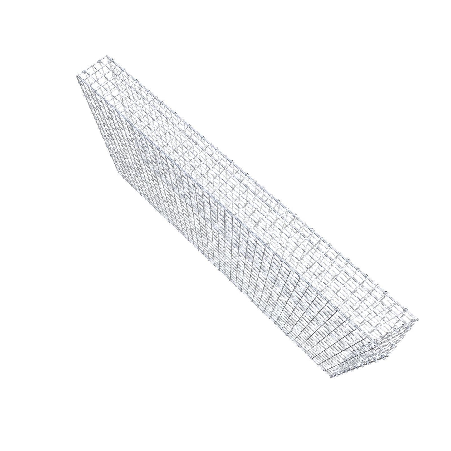 Gabbione 200 cm x 100 cm x 20 cm (L x H x P), maglia 5 x 5 cm, anello a spirale