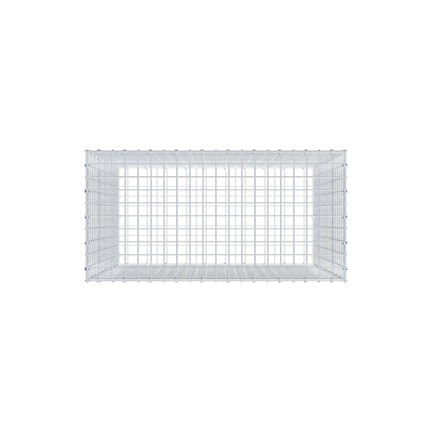 Gabion 100 cm x 100 cm x 50 cm (L x H x D), maskestørrelse 5 cm x 5 cm, C-ring