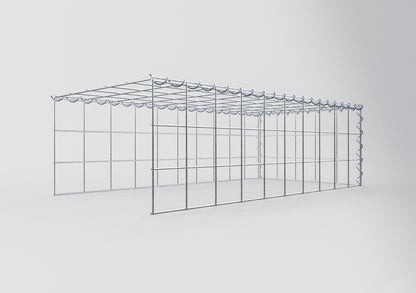 Add-on schanskorf type 4 100 cm x 30 cm x 50 cm (L x H x D), maaswijdte 10 cm x 10 cm, spiraalvormig