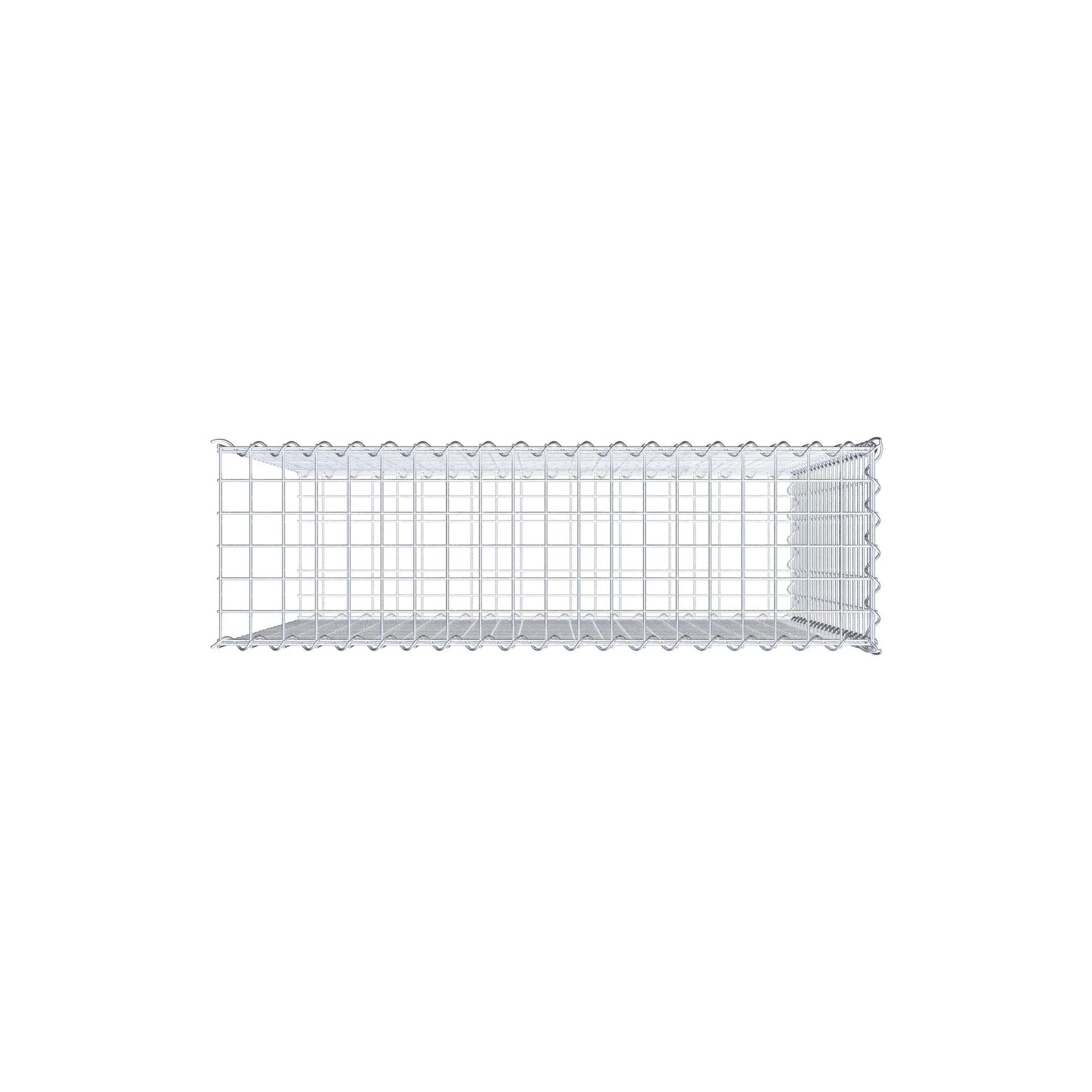Gabbione aggiuntivo tipo 2 100 cm x 100 cm x 30 cm (L x H x P), dimensione maglia 5 cm x 5 cm, a spirale