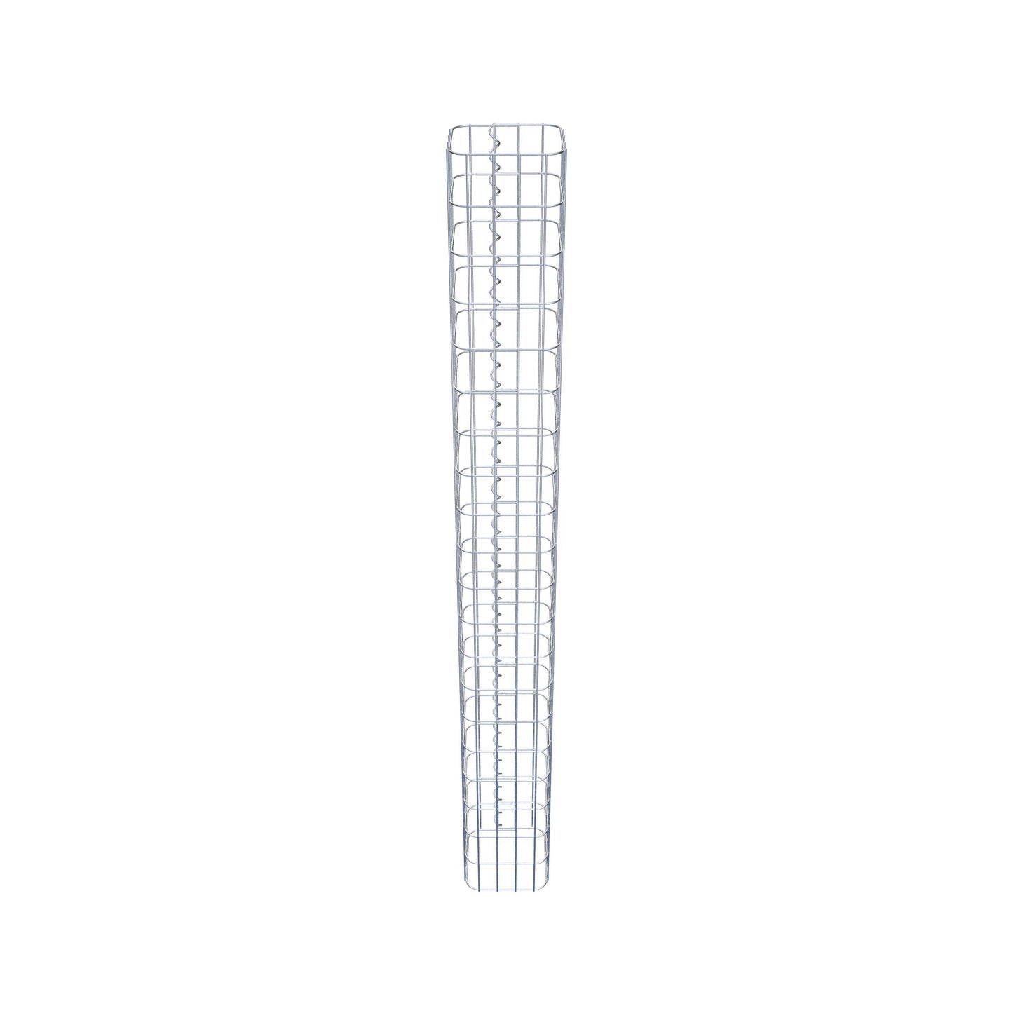 Coluna de gabião quadrada galvanizada a quente, 22 cm x 22 cm, 200 cm de altura, malha 5 cm x 10 cm