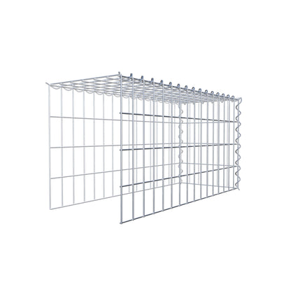 Aangegroeide schanskorf type 4 80 cm x 40 cm x 30 cm (L x H x D), maaswijdte 5 cm x 10 cm, spiraal