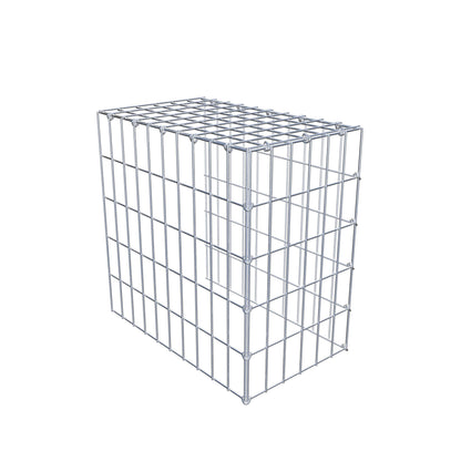Opbouw schanskorf type 4 50 cm x 50 cm x 30 cm (L x H x D), maaswijdte 5 cm x 10 cm, C-ring