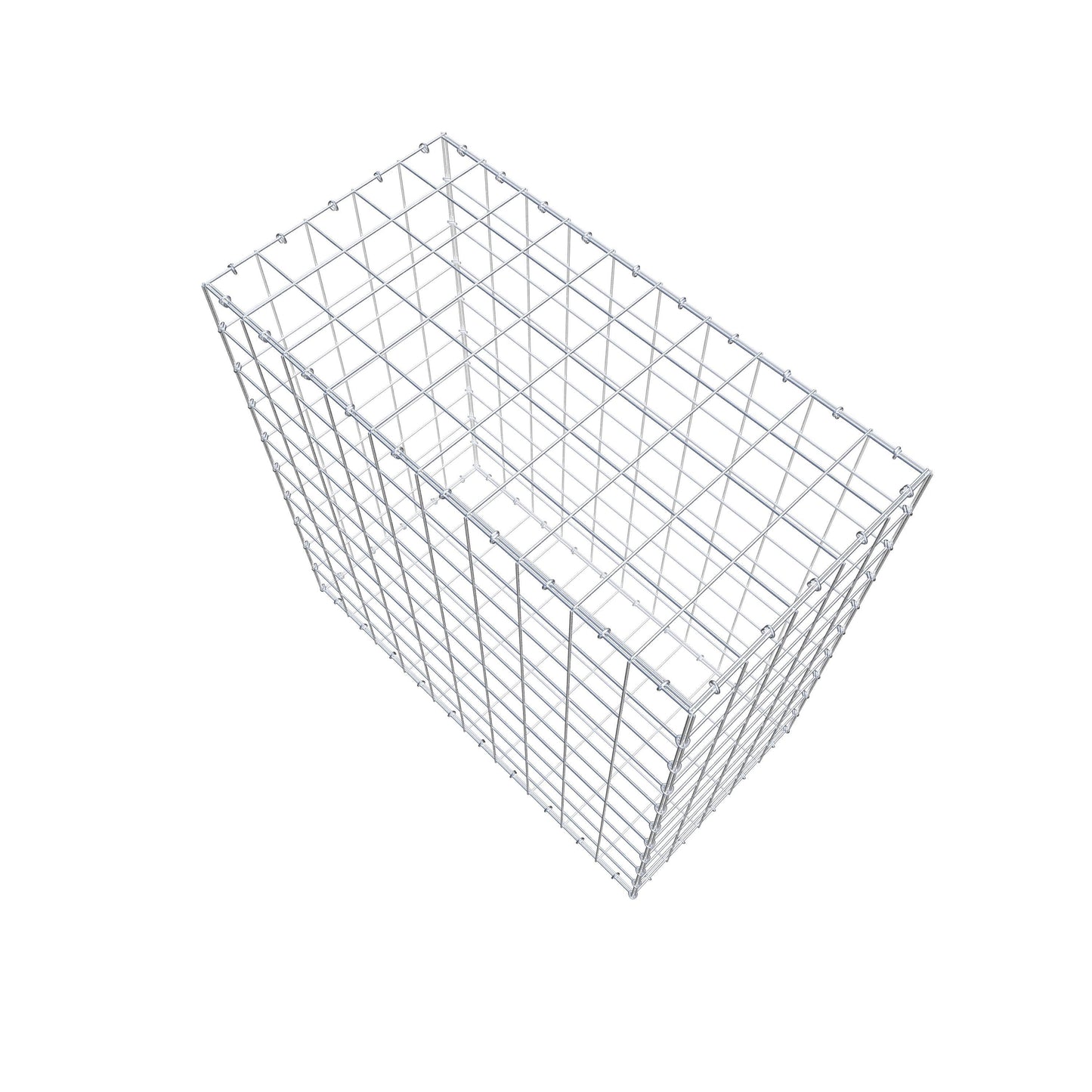 Gabião 100 cm x 100 cm x 50 cm (C x A x P), malhagem 10 cm x 10 cm, anel C