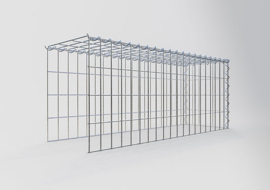 Gavión adulto tipo 4 100 cm x 40 cm x 30 cm (largo x alto x profundidad), tamaño de malla 5 cm x 10 cm, espiral