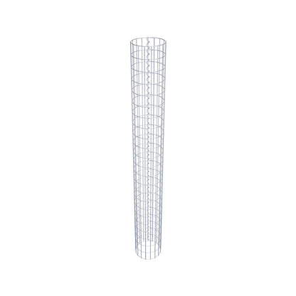 Schanskorfzuil rond 27 cm diameter, 230 cm hoogte, maaswijdte 5 cm x 10 cm