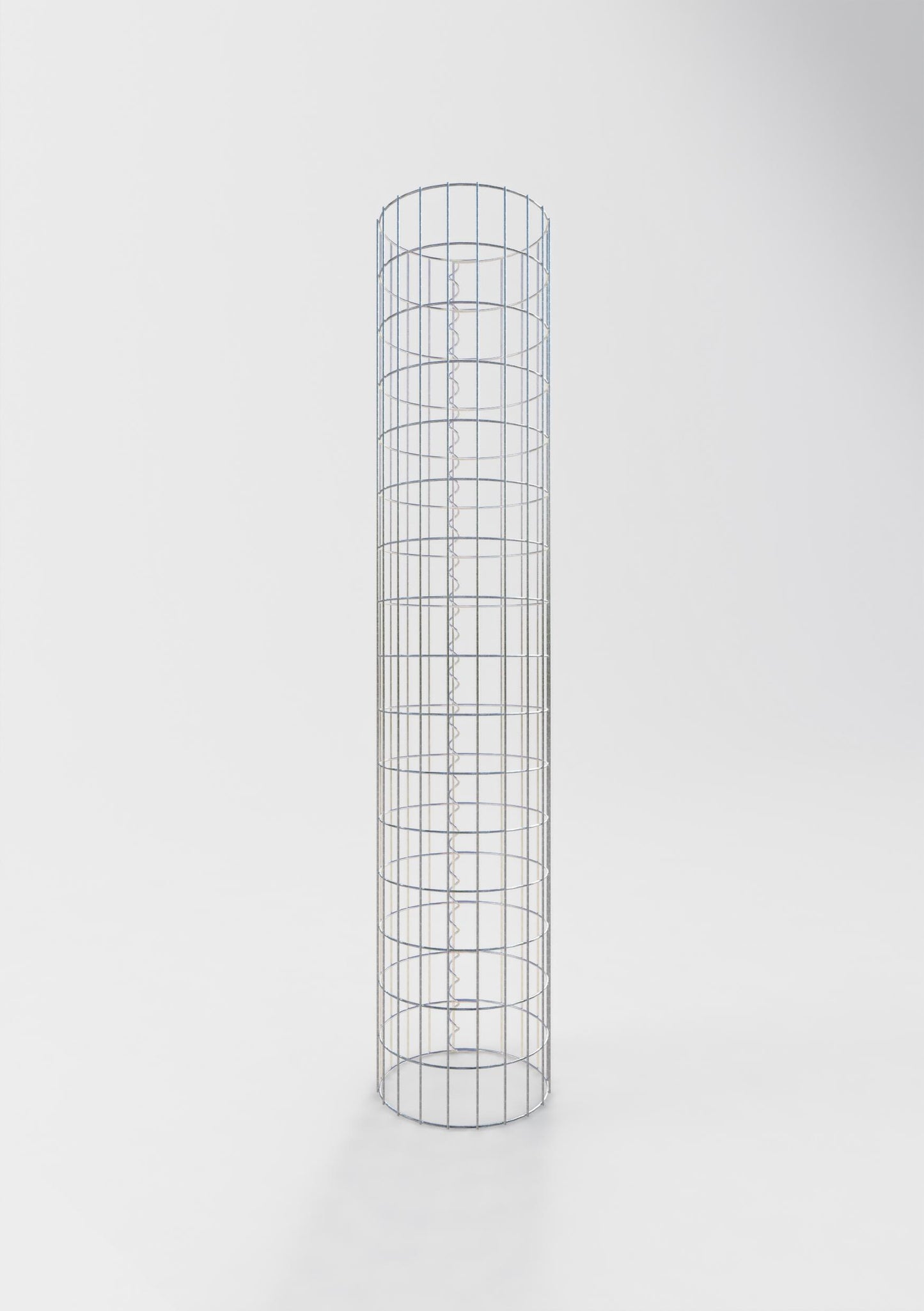 Schanskorfzuil rond 32 cm diameter, 160 cm hoogte, maaswijdte 5 cm x 10 cm