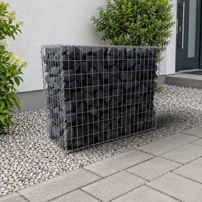 Gabion 100 cm x 80 cm x 40 cm (L x H x P), mailles 5 cm x 10 cm, spirale