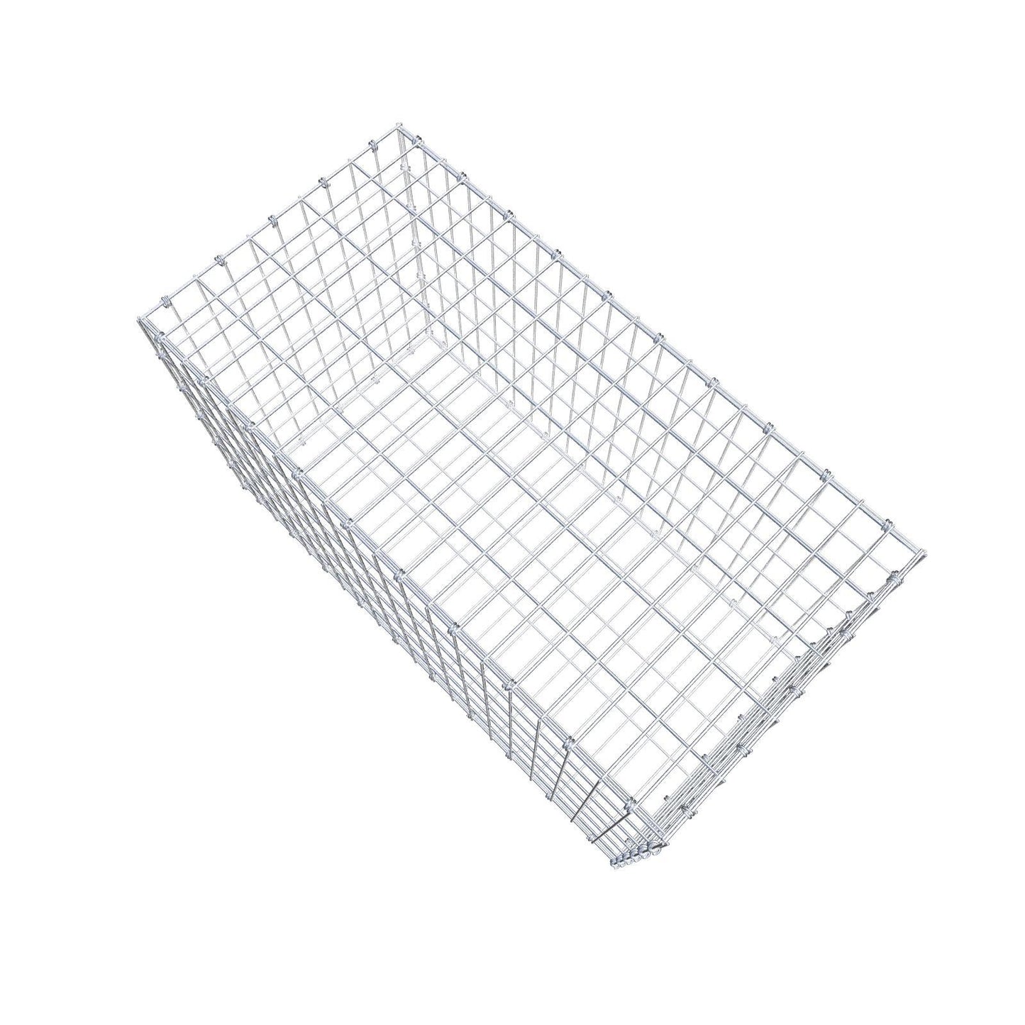 Gabião 100 cm x 60 cm x 50 cm (C x A x P), malhagem 5 x 10 cm, anel espiral