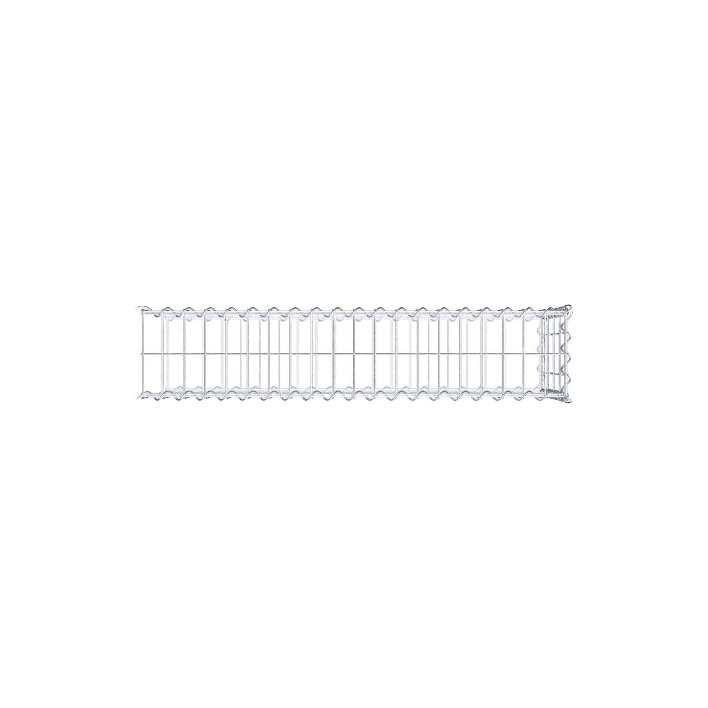Påväxt gabion typ 2 100 cm x 40 cm x 20 cm (L x H x D), maskstorlek 5 cm x 10 cm, spiral