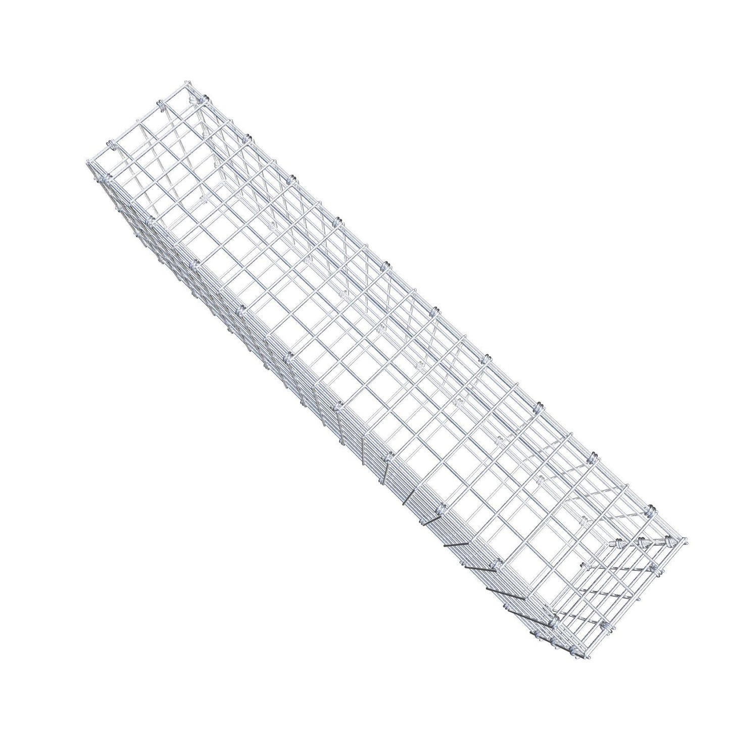 Gabbione 100 cm x 30 cm x 20 cm (L x H x P), maglia 5 x 5 cm, anello a spirale