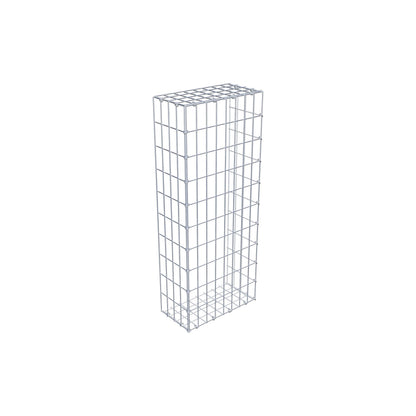 Monteret gabion type 2 100 cm x 20 cm x 40 cm, maskestørrelse 5 cm x 10 cm, C-ring