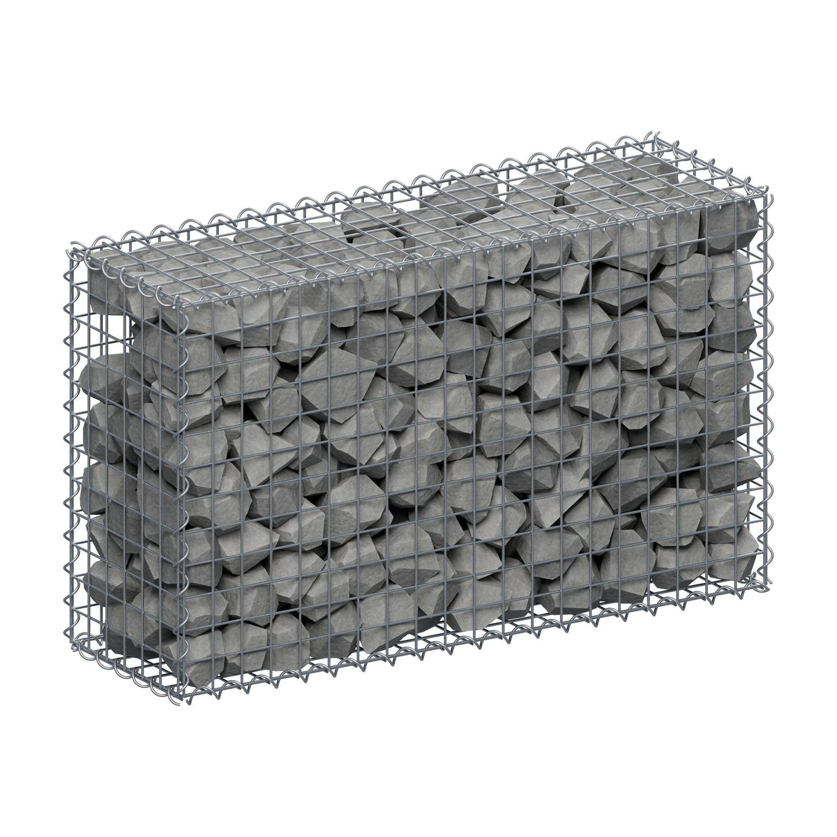 Schanskorf 100 cm x 60 cm x 30 cm (L x H x D), maaswijdte 5 cm x 5 cm, spiraal