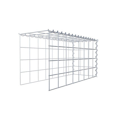 Add-on schanskorf type 4 80 cm x 40 cm x 30 cm (L x H x D), maaswijdte 10 cm x 10 cm, spiraal